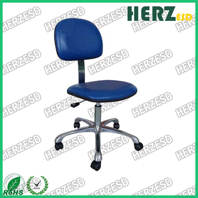 Cadeiras de laboratório ajustáveis de couro em PU de sala limpa ergonômica ESD 440 -580 mm Ajustar altura