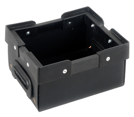 Caixa de armazenamento condutora ondulada antiestática à prova de choque da folha dos PP Corflute do preto de 1-10mm ESD