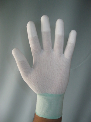 o dedo de nylon da palma do ohm 10e9 revestiu anti luvas estáticas da mão do ESD