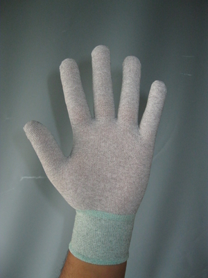 o dedo de nylon da palma do ohm 10e9 revestiu anti luvas estáticas da mão do ESD