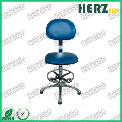 Cadeira destacado de couro antiestática do espaldar do plutônio da sala de limpeza com assento para pés