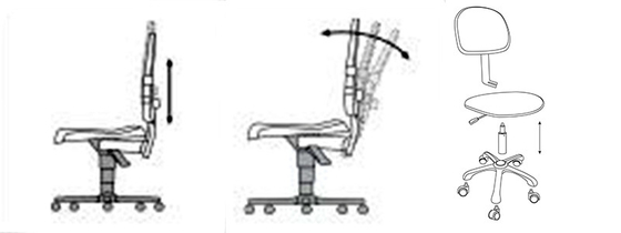 Estática ajustável do ESD das cadeiras de mesa do giro do escritório da fábrica do laboratório anti com resto do braço