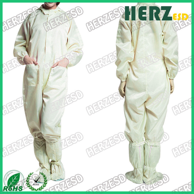 Combinação estática dos uniformes da roupa do Esd da roupa de trabalho do poliéster seguro anti