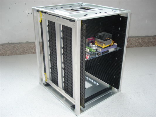 Tipo cremalheira da resistência térmica de compartimento de SMT ESD para o armazenamento do PWB de 50 PCes
