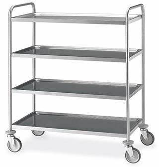 Aço carbono ESD SMT SMD PCB Reel Storage Trolley Prateleira de metal Chrome Wire Rack Trolley Cart