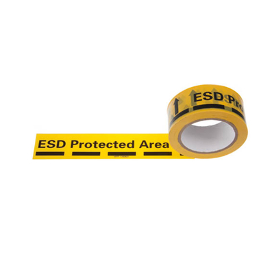 Fita de advertência do ESD do corredor sensível eletrônico do PVC para empacotar a anti estática estática