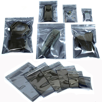 O fechamento ESD transparente do fecho de correr metalizou o saco de proteção estático para a embalagem componente