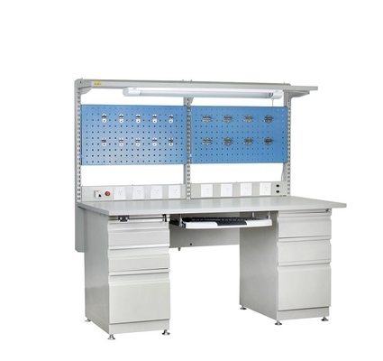 Mesa de Trabalho ESD personalizada para técnicos elétricos e eletrônicos. Mesa de trabalho de laboratório e fábrica de trabalho pesado.