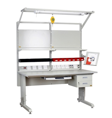 Mesa de Trabalho ESD personalizada para técnicos elétricos e eletrônicos. Mesa de trabalho de laboratório e fábrica de trabalho pesado.