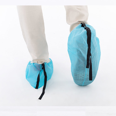 Cobertura de calçado ESD com faixa antiestática condutora, coberta de calçado descartável não tecido para salas limpas