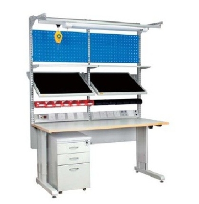 Mesa de Trabalho ESD personalizada para técnicos elétricos e eletrônicos. Mesa de trabalho de laboratório e fábrica de trabalho pesado.
