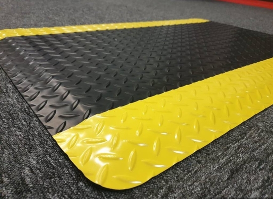 Borracha ESD amarelo e preto com PVC / espuma EPDM / material de borracha