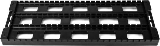 Estante de Circulação ESD Antistático Prateleira Prata de PCB de plástico preto, 25 slots de armazenamento suportar suportador de placa de circuito