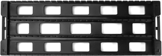Estante de Circulação ESD Antistático Prateleira Prata de PCB de plástico preto, 25 slots de armazenamento suportar suportador de placa de circuito