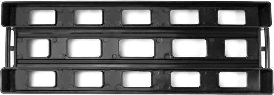 Estante de Circulação ESD Antistático Prateleira Prata de PCB de plástico preto, 25 slots de armazenamento suportar suportador de placa de circuito