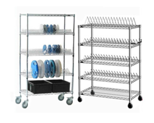 ESD aço fio SMT Carrinho de prateleiras de aço inoxidável Rack Reel Rack de armazenamento