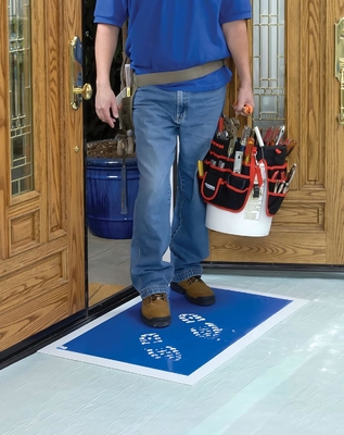 Tapete pegajoso almofadas pegajosas Adesivo 30 folhas / pacotes Tapetes azuis do chão do quarto limpo Remover sujeira Para sapatos de hospital de laboratório