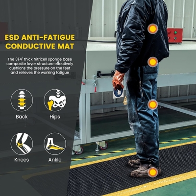 ESD Mochila anti-cansaço para piso de borracha de PVC industrial