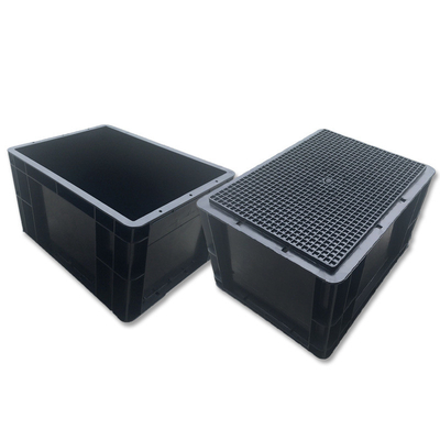 Caixa de papelão ESD Caixa de ferramentas de plástico Esd Caixa de PVC antistática em PP preto para PCB