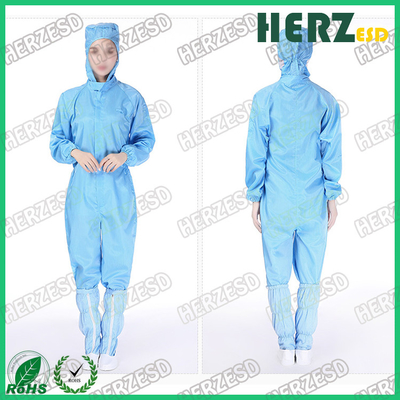Traje Antistático de Sala Limpa Traje ESD de Poliéster Traje de Trabalho Vestuário de Laboratório