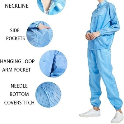 Combatente Antistático Camisa ESD Roupa à prova de poeira Roupas ESD reutilizáveis Traje de trabalho Jaqueta