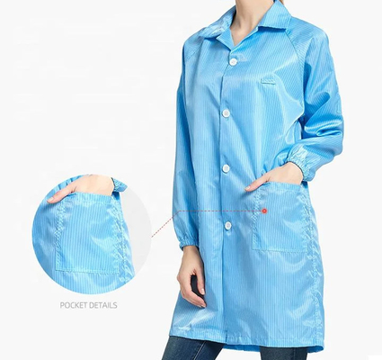 ESD Sala limpa Camisa de laboratório antistática Trajes de trabalho