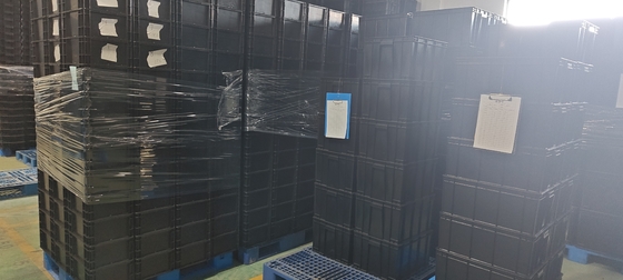 Container de armazenamento de 400x300 mm ESD empilhável caixa de armazenamento de plástico industrial caixa condutora