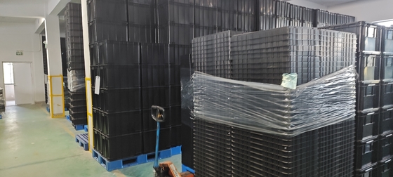 Container de armazenamento de 400x300 mm ESD empilhável caixa de armazenamento de plástico industrial caixa condutora
