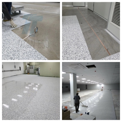 Chapa de piso de PVC condutora Vinyl Antistática Multicolor de PVC ESD Para Sala Limpa