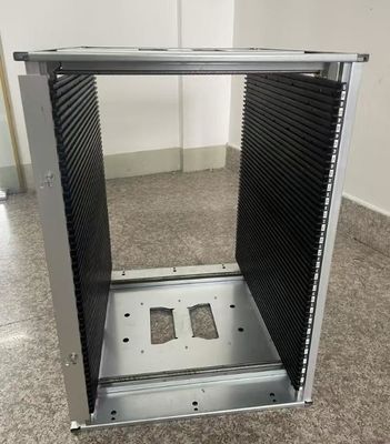 Rack de revista ESD para PCB com ajuste de trilho de engrenagem, Rack de armazenamento de PCB SMT antiestático