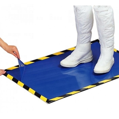 Tapete pegajoso ESD para remoção de poeira em sala limpa 18x36 a 26x45 polegadas