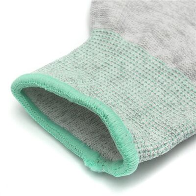 Luvas ESD Top Fit Fábrica de Luvas Laboratório ESD Fibra de Carbono Antiestática Palma PU Luvas Fit Luvas ESD