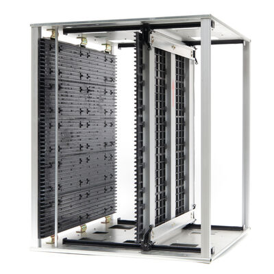 Rack de revista ESD para PCB com ajuste de trilho de engrenagem, Rack de armazenamento de PCB SMT antiestático