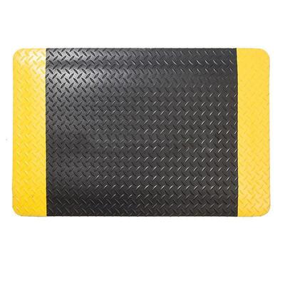Tapete industrial anti-fadiga ESD personalizado com bordas de segurança amarelas