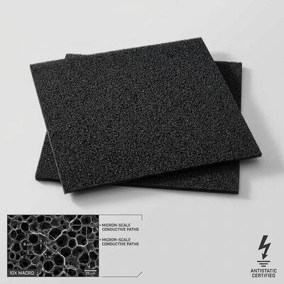 Inserto de Espuma ESD Condutora Preto Cortado a Laser Antiestático EVA Espuma Amortecimento de Embalagem Interna para Envio de Placas PCB IC