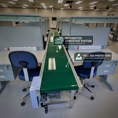 Estação de banco de trabalho ESD modular Mesa de trabalho de montagem antiestática com kit de aterragem de tomada de energia