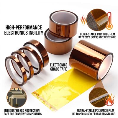 Tela Kapton de poliimida antiestática de alta temperatura para isolamento de placas seguras ESD