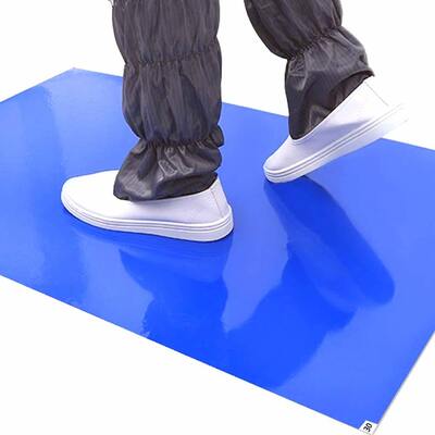 Tapete Adesivo Azul para Sala Limpa | Tapete Adesivo Descartável para Controle de Poeira
