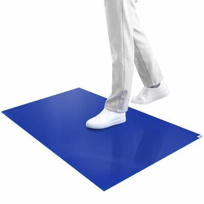 Tapete Adesivo Azul para Sala Limpa | Tapete Adesivo Descartável para Controle de Poeira