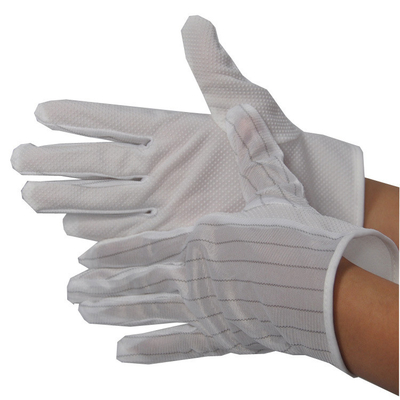 O PVC suado ESD da absorvência pontilhou anti luvas estáticas da mão