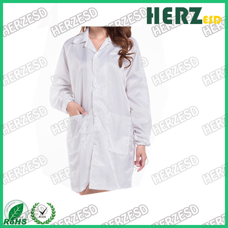 Sala limpa Laboratório de vestuário ESD Camisa uniforme à prova de poeira Roupas de trabalho antiestáticas