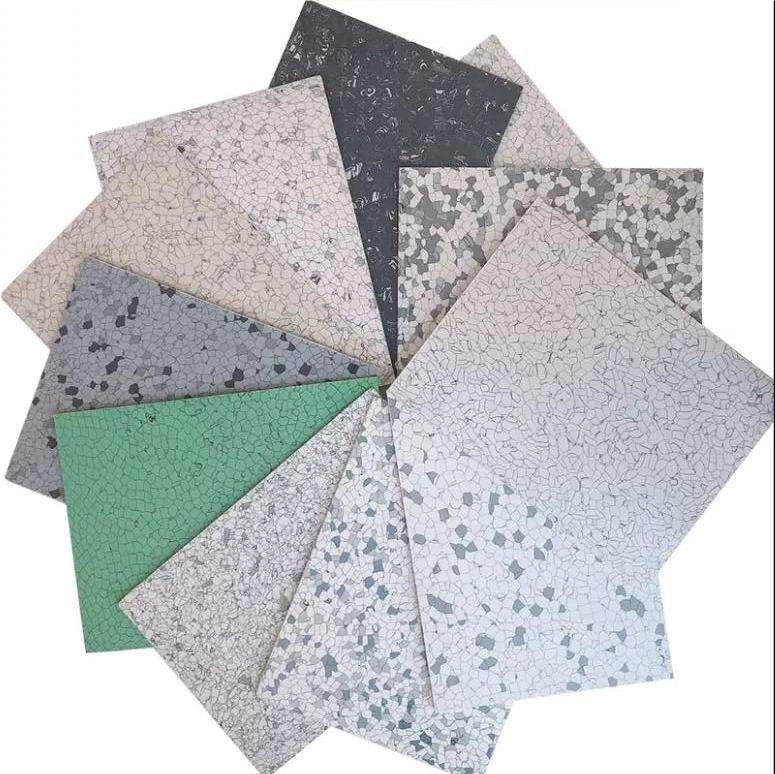 Matas de piso de PVC condutor antiestático Vinyl piso interior azulejos azulejos ESD PVC antiestático piso